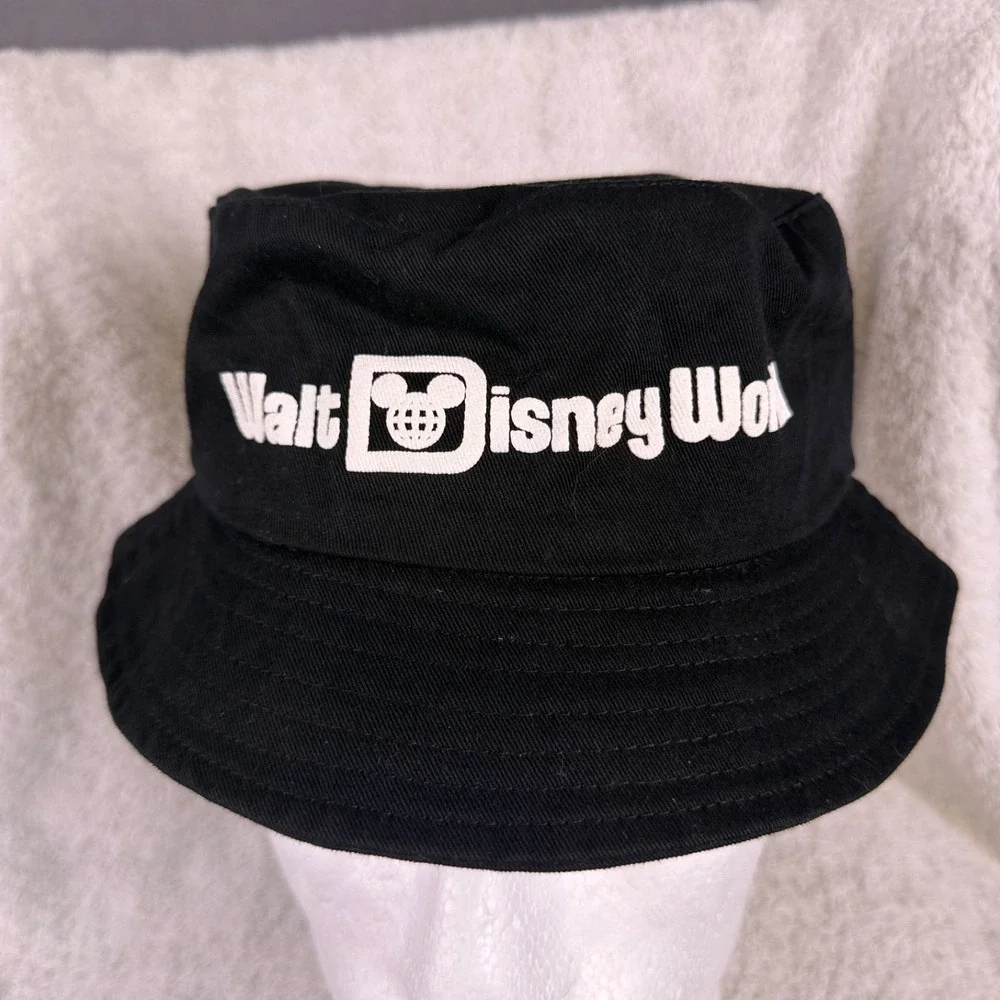 Disney Parks WDW Spirit Jersey Walt Disney‎ World Retro Bucket Hat Black OSFM